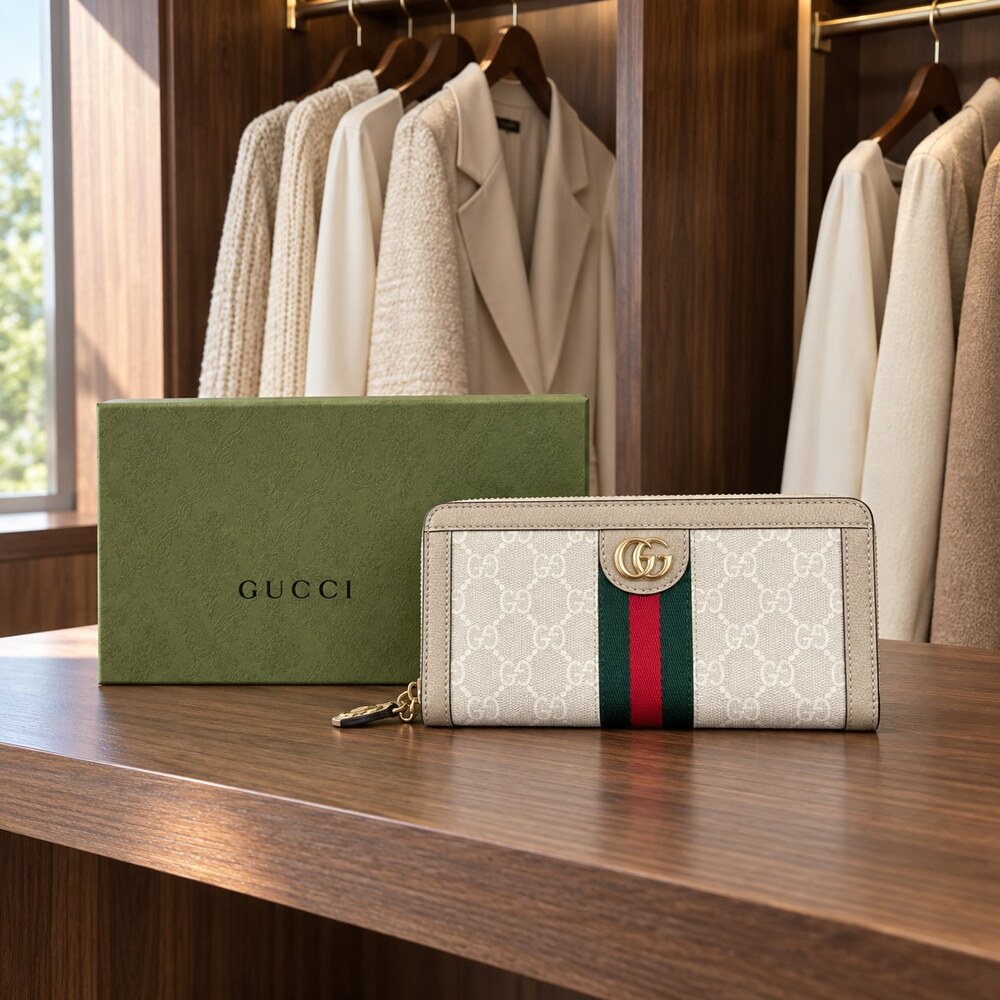 Gucci Ophidia GG Supreme Zip Around Wallet - Picture 4 of 6